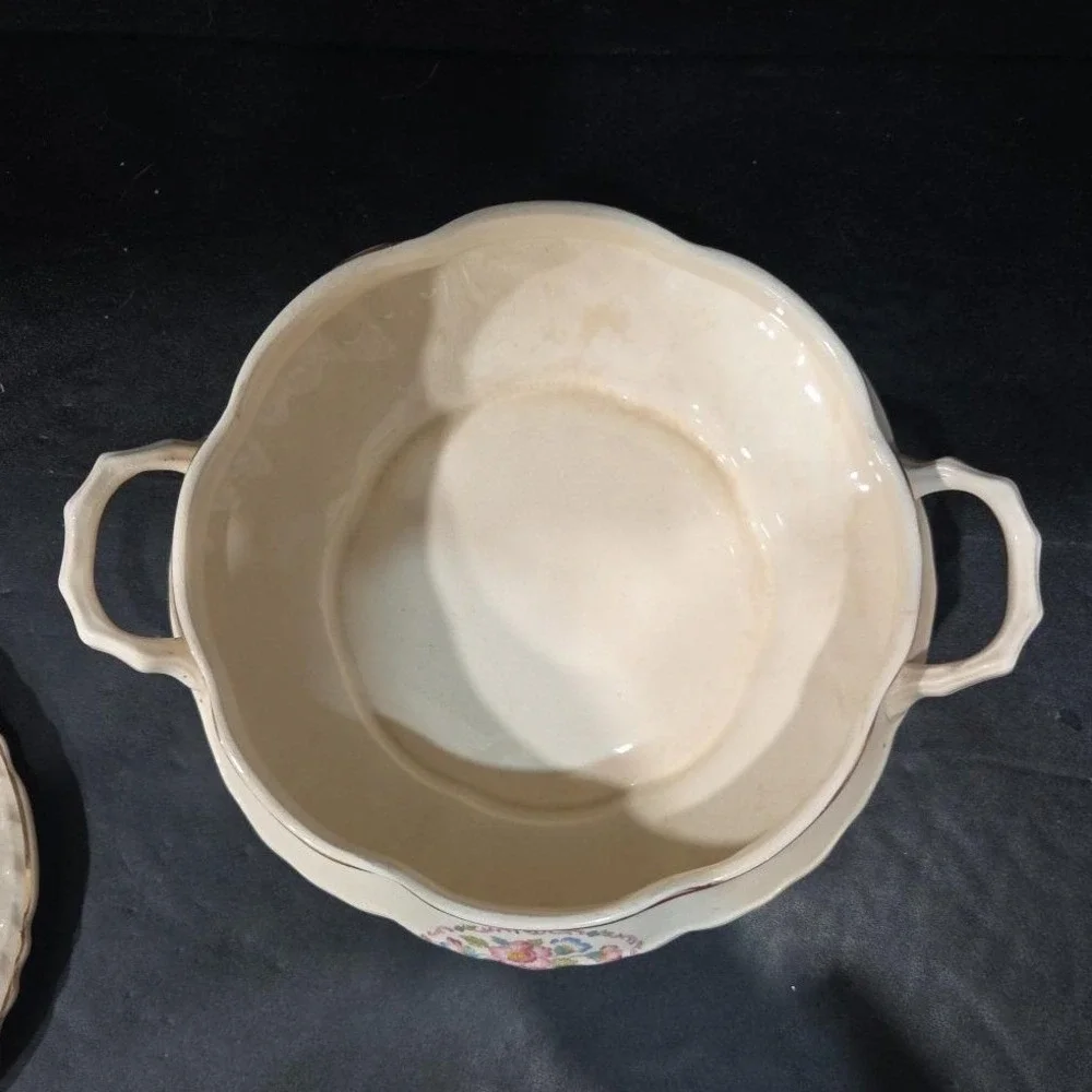 Crooksville China‎ Soup Tureen #645, Vintage Lidded Serving Bowl, Vegetable Dish